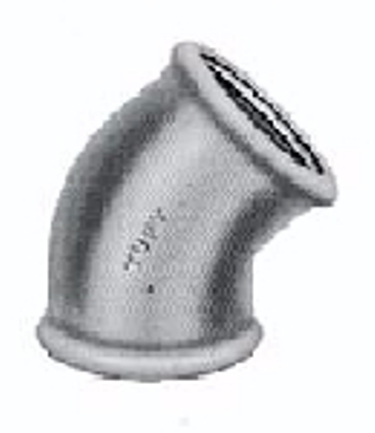 GOMITO ZINC. 45°x11/4"FF